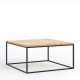 OSSA Stolik kawowy 80 x 80 cm metal drewno
