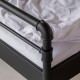 NEXUS Łóżko piętrowe metalowe 90x200 cm czarne