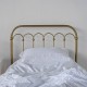 AVIA Łóżko metalowe 90x200 cm złote łóżko vintage