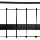 BABUNIA Łóżko z metalu dla dziecka retro 120x200 cm czarne listwa maskujuąca