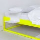 SIMPLEX Łóżko metalowe 140x200 neon detale