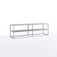 SIMPLEX Stolik pod telewizor 160 cm metalowy srebro