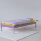 CRUS Łóżko metalowe 120x200 fioletowe lilac