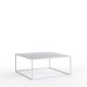 SIMPLEX Stolik kawowy 80x80 cm biały minimalistyczny z metalu