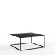 SIMPLEX Stolik kawowy 80x80 cm czarny metalowy