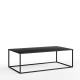 SIMPLEX Stolik kawowy metal czarny 110 cm x 60 cm