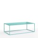 SIMPLEX Metalowy stolik kawowy w kolorze turkusowym oryginalny 110x60 FRANCKE-ART