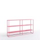SIMPLEX Regał niski róż metalowy 180x96,5 solidny