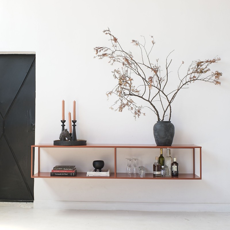 SIMPLEX Stolik pod tv wiszący na scianie terakota