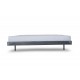 AERIES Łóżko metalowe 200x200 duże japandi loft