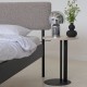 ATROX Łóżko metalowe 160x200 tapicerka boucle ciemna