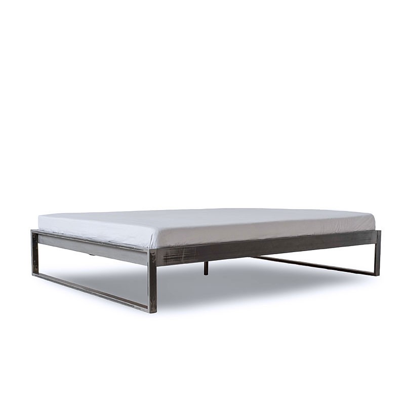 SORS Łóżko metalowe 200x200 stal surowa