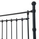SARA Łóżko metalowe 140x200 czarne w stylu antycznym