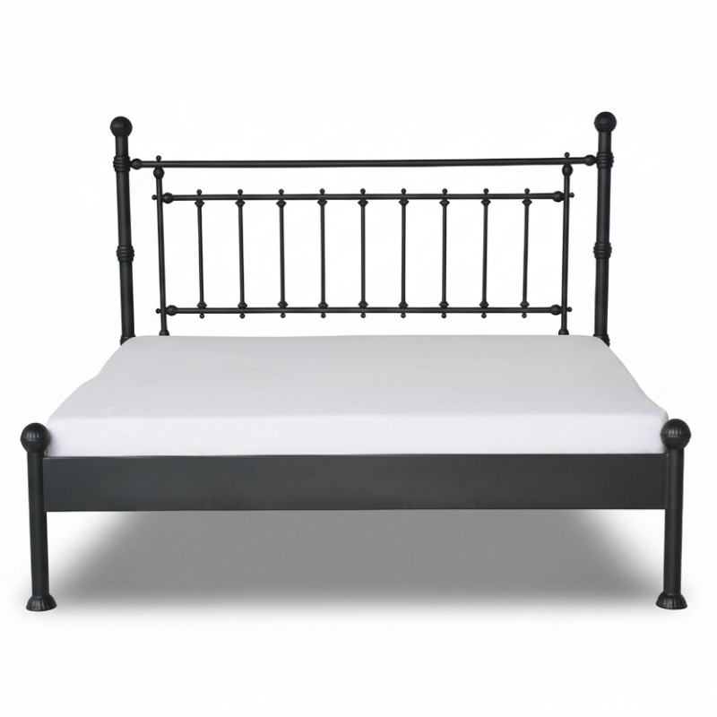 SARA Łóżko metalowe 180x200 czarne bez tylu 