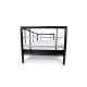 AS Kanapa łóżko 2w1 metal czarny 120x200 cm